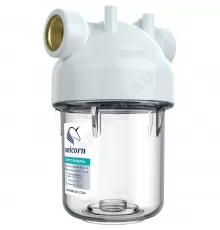 Фильтр магистральный засыпной 1/2" ВР Ру8 1-ст для водонагревателей Slim Line 5" Unicorn KSBP2V + POLIFOS