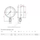 Манометр ТМ-610Р.00 радиальный Дк150мм 0-1,6 МПа кл.1,5 G1/2" Росма 00000006956