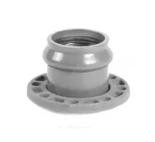 Патрубок НПВХ SDR26 Дн 160х150 Ру10 серый напорный раструбный под соединение с уплотнительным кольцом фланец сталь 2181152