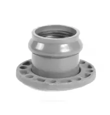 Патрубок НПВХ SDR26 Дн 110х100 Ру10 серый напорный раструбный под соединение с уплотнительным кольцом фланец сталь 2181151