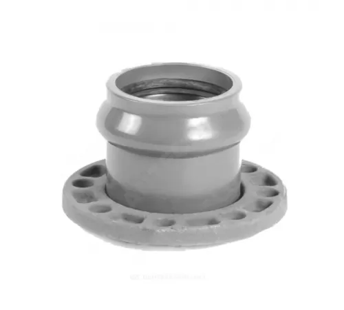 Патрубок НПВХ SDR26 Дн 110х100 Ру10 серый напорный раструбный под соединение с уплотнительным кольцом фланец сталь 2181151