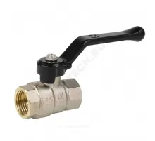 Кран шаровой латунь никель Pride Ду 20 Ру40 ВР полнопроходной рычаг черный аналог 11б27п1 LD 47.20.В-В.Р