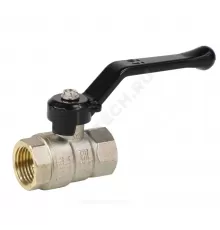 Кран шаровой латунь никель Pride Ду 20 Ру40 ВР полнопроходной рычаг черный аналог 11б27п1 LD 47.20.В-В.Р