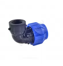 Отвод компрессионная ПЭ Дн 25х1"х90гр ВР Ру16 VALFEX 1210012325100