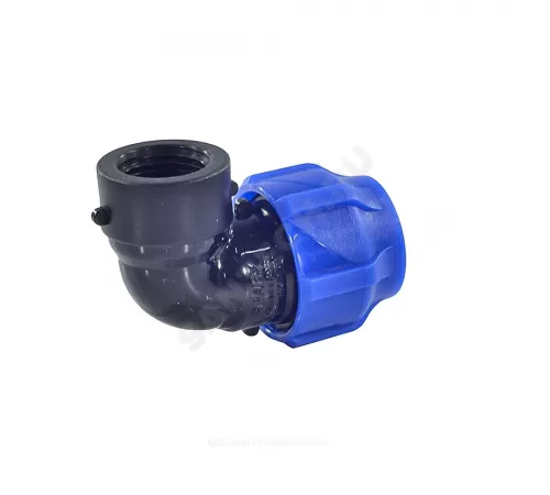 Отвод компрессионная ПЭ Дн 25х3/4"х90гр ВР Ру16 VALFEX 1210012325034