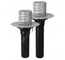 Воронка кровельная VO-PVC с вертикальным выпуском ПВХ Дн 110 c листвоул, электрообогревом, фл Fachmann 01.108