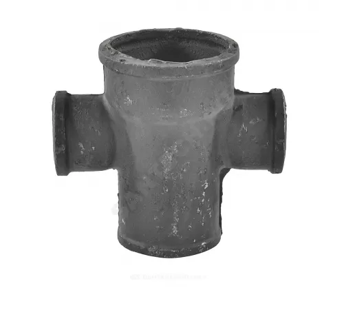 Крестовина чугун канализационная Ду 100х100х100х90гр б/н 1-плоскостная ГОСТ 6942-98 прямая