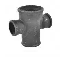 Крестовина чугун канализационная Ду 100х100х100х90гр б/н 1-плоскостная ГОСТ 6942-98 прямая