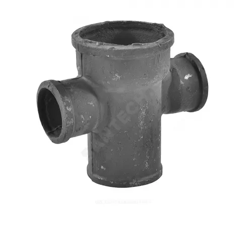 Крестовина чугун канализационная Ду 100х100х100х90гр б/н 1-плоскостная ГОСТ 6942-98 прямая