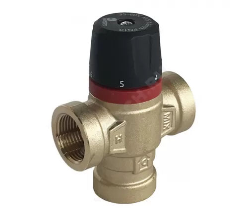 Клапан смесительный термостатический седельный латунь VTS3 Ду 20 Ру10 3/4" ВР Kvs=1.6м3/ч Tн=35-60C Tmax=95С Wester 0-04-2052