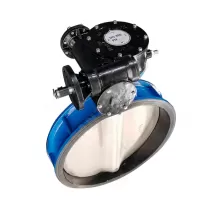 Затвор дисковый поворотный чугун Ду 450 Ру10/16 межфл с редуктором под электропривод диск чугун манжета EPDM EURO Benarmo