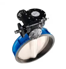 Затвор дисковый поворотный чугун Ду 400 Ру10/16 межфл с редуктором под электропривод диск чугун манжета EPDM EURO Benarmo