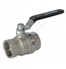 Кран шаровой латунь никель BVR-A Ду 20 Ру25 ВР полнопроходной рычаг Danfoss 065B3089