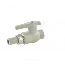 Кран шаровой PP-R полнопроходной серый Дн 20х3/4" с односторонним разъемным соединением VALFEX 20244020Г