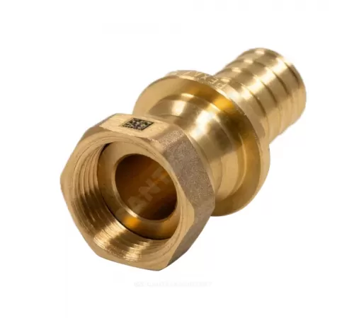 Соединитель для PE-X труб аксиальный латунь Дн 40х1 1/2" с накидной гайкой MX Рехау 11093441001