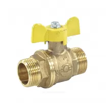 Кран шаровой латунь газ 11Б27фтМ Ду 15 Ру40 НР полнопроходной бабочка VALFEX VF.279.LB3.012