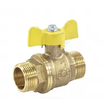 Кран шаровой латунь газ 11Б27фтМ Ду 15 Ру40 НР полнопроходной бабочка VALFEX VF.279.LB3.012