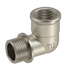 Угольник латунь никель реборда Ду 20 (3/4") ВР/НР RTP (РосТурПласт) 25183