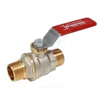 Кран шаровой DADO латунь никель R913L Ду 25 Ру35 НР полнопроходной рычаг красный Giacomini R913LX025