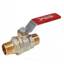 Кран шаровой DADO латунь никель R913L Ду 10 Ру42 НР полнопроходной рычаг красный Giacomini R913LX022