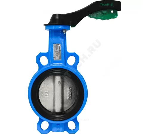 Затвор дисковый поворотный чугун VPG4448-02EP Ду 150 Ру16 межфл с рукояткой диск чугун манжета EPDM Tecofi VPG4448-02EP0150