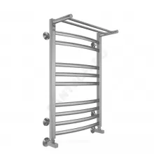 Полотенцесушитель водяной нерж сталь Лесенка (1/2") ВР с полочкой 500х800мм 10П нижнее подключение Енисей Терминус 4670078529565