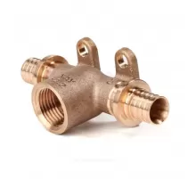 Тройник для PE-X труб аксиальный бронза Дн 16х1/2"х16 ВР с креплением RX+ Rehau 14562913001