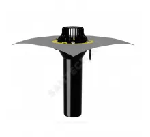 Воронка кровельная VMO/P с вертикальным выпуском PP Дн 110 с листвоуловителем, ПВХ полотном, электрообогревом Fachmann 01.154