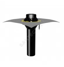 Воронка кровельная VMO/P с вертикальным выпуском PP Дн 110 с листвоуловителем, ПВХ полотном, электрообогревом Fachmann 01.154