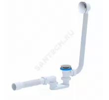 Слив-перелив для ванны плоский автоматический 1 1/2"x40 с гофрой 40х50 слив клапан "клик-клак" (грибок-сетка), пробка D=68мм АНИ Пласт EC055GS