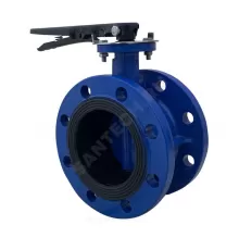 Затвор дисковый поворотный чугун Ду 80 Ру25 фл с рукояткой диск чугун манжета EPDM EURO Benarmo