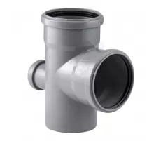 Крестовина PP-H 1-плоскостная серая Дн 110х110х50х87гр б/нап в/к RTP (РосТурПласт) 36476