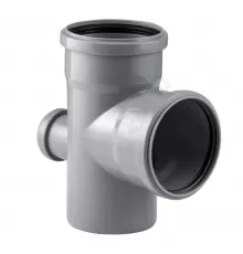 Крестовина PP-H 1-плоскостная серая Дн 110х110х50х87гр б/нап в/к RTP (РосТурПласт) 36476