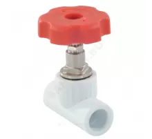 Клапан (вентиль) PP-R запорный белый Дн 20х90гр внутренняя пайка VALFEX 10146020
