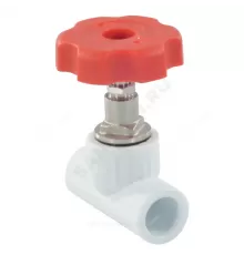 Клапан (вентиль) PP-R запорный белый Дн 25х90гр внутренняя пайка VALFEX 10146025