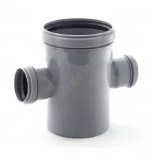 Крестовина PP-H 1-плоскостная серый Дн 110х110х110х87гр б/нап в/к VALFEX 27211110