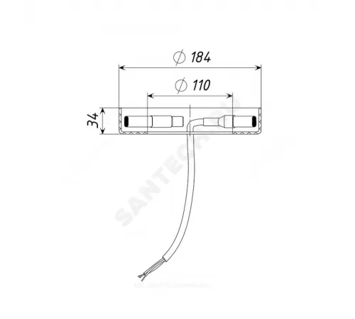 Комплект электроподогрева PP Дн 110 15Вт обод фиксации ТП-77.100 и нагревательный элемент ТП-78.100 Татполимер ТП-79.100