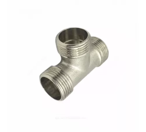 Тройник латунь никель Ду 15 (1/2") НР/НР/НР SantechSystems