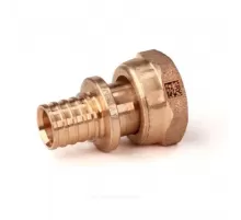 Муфта для PE-X труб аксиальная бронза Дн 20х3/4" с накидной гайкой RX+ Рехау 14563383001