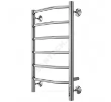 Полотенцесушитель электрический нерж сталь Лесенка 95 Вт 400х650мм 6П со встроенным диммером справа Виктория Терминус 4670078531186