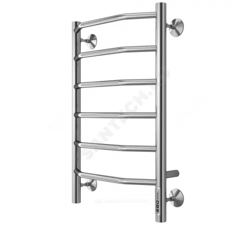 Полотенцесушитель электрический нерж сталь Лесенка 95 Вт 400х650мм 6П со встроенным диммером справа Виктория Терминус 4670078531186