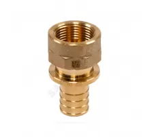 Муфта для PE-X труб аксиальная латунь Дн 20х3/4" ВР MX Рехау 11096921001