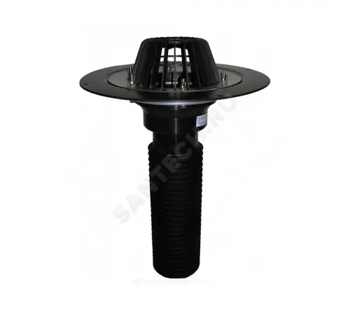 Воронка кровельная HL69 с вертикальным выпуском PP Дн 75 с листвоуловителем, обжимным фланцем HL HL69/7