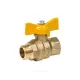Кран шаровой латунь газ Эксперт Ду 25 Ру40 ВР/НР полнопроходной бабочка Dist 223Б