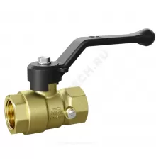 Кран для манометра шаровой латунь Pride Ду 15 Ру40 ВР G1/2"-М20х1,5 с рукояткой LD 44.343.15.20