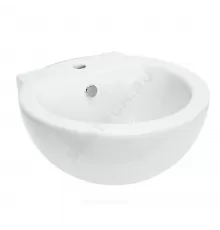 Умывальник подвесной Art 50 1 отверстие под смеситель по центру белый Sanita Luxe WB.PD/Art/50-C/WHT.G/S1