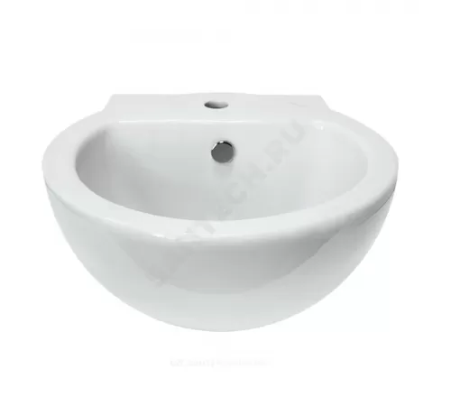 Умывальник подвесной Art 50 1 отверстие под смеситель по центру белый Sanita Luxe WB.PD/Art/50-C/WHT.G/S1