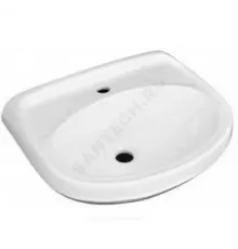 Умывальник мебельный Браво 50 1 отверстие под смеситель по центру белый Лобненский стройфарфор 10/1/5/1-17