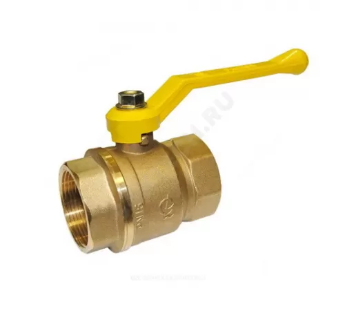 Кран шаровой латунь газ Стандарт 220 аналог 11б27п1 Ду 40 Ру16 ВР рычаг ГАЛЛОП 116036