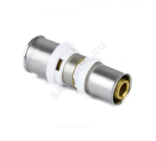 Муфта переходная МП латунь никель пресс Дн 20х16 ГОСТ 32415-2013 8004 Aquasfera 8004-01